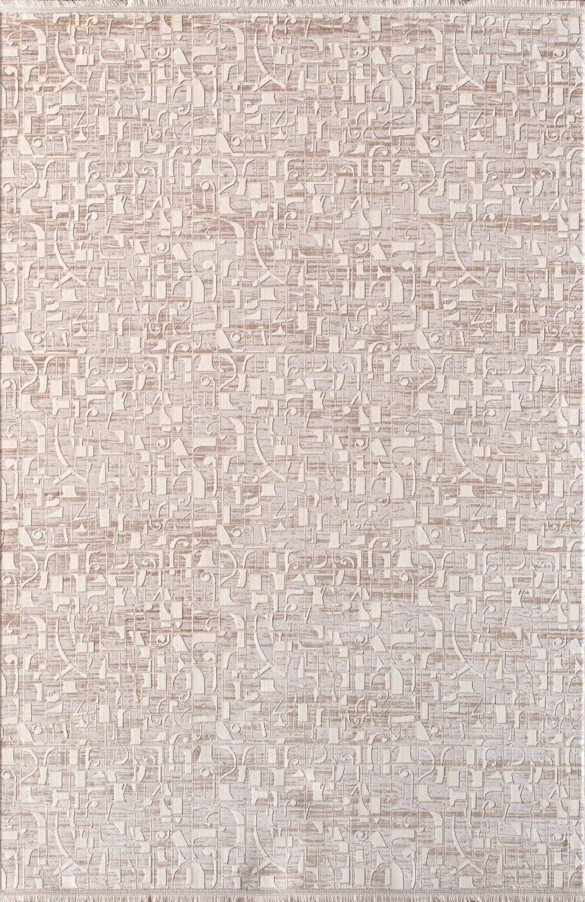 Artemis Halı Emma 09767A Krem Bej – Blok Dokulu Modern Halı