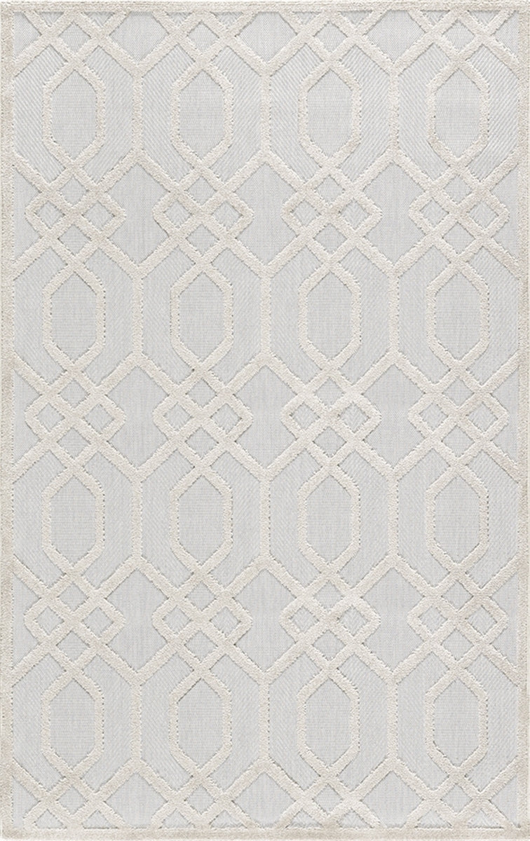 Merinos Halı Launge 54094 260 Krem – Kafes Geometrik Halı