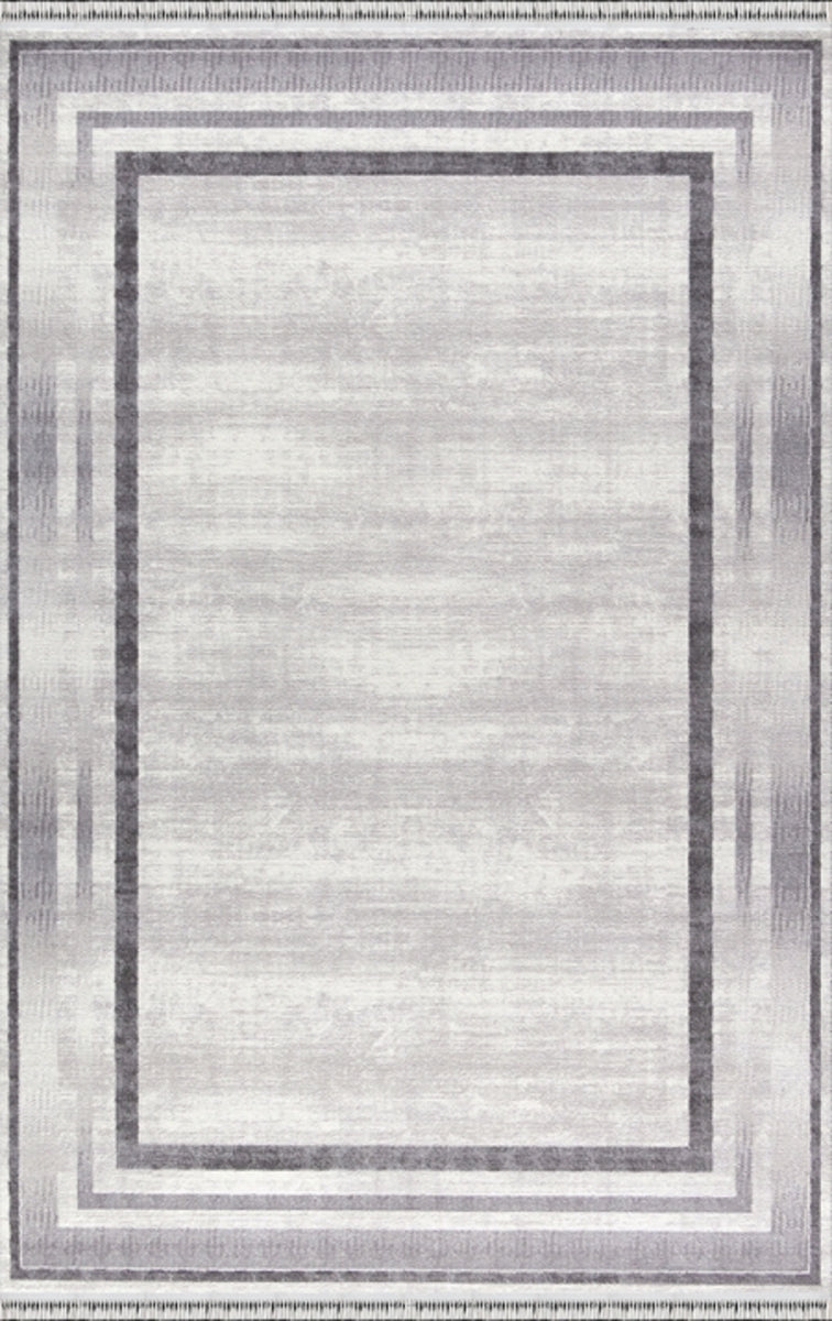 Merinos Halı Rodin 60900 095 Krem Gri – Çerçeveli Modern Halı