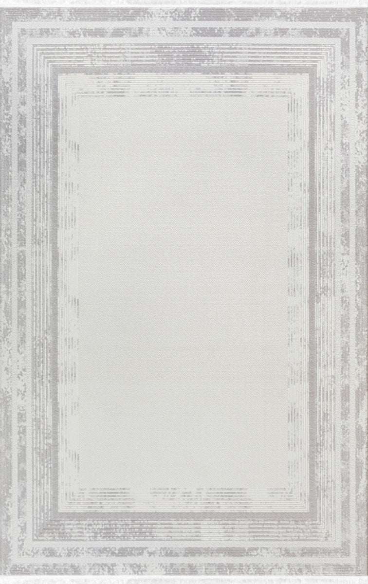 Merinos Halı Arden 79422 095 Krem Gri – Çerçeveli Modern Halı
