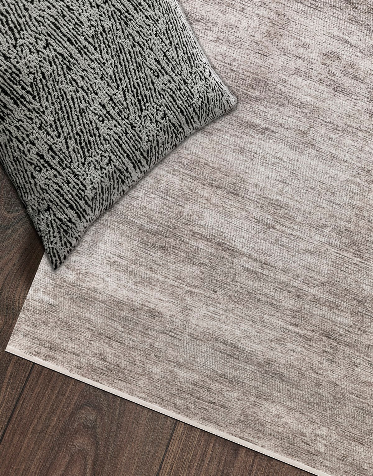 LUGANO LUG PLAIN Koyu Gri halı - Viskon ve Polyester malzemeden üretilmiş (görünüm 6)