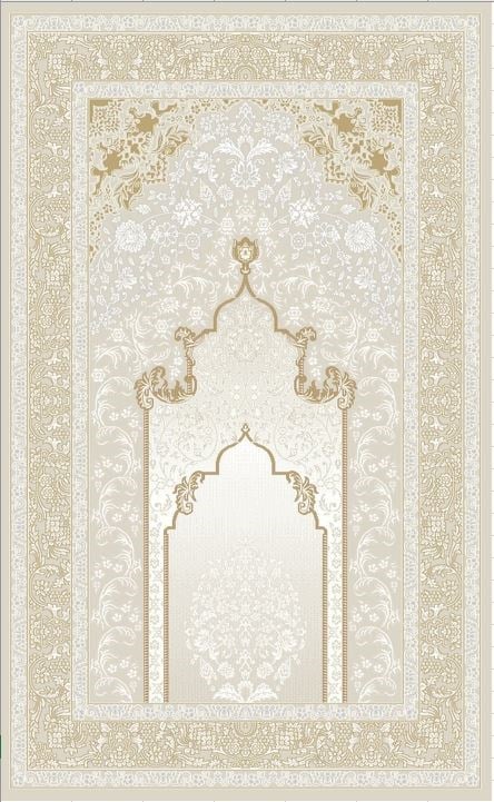 Eko Halı ROMA HAREM SECCADE RM HRM SCD 01 Bej Viskon ve Polyester ile Üretilen Seccade