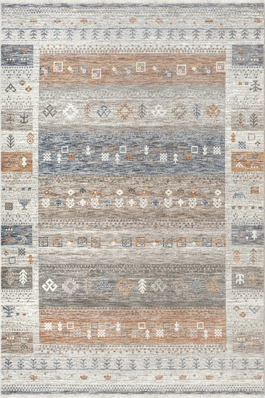 Merinos Halı Valeria 91010 110 Çok Renkli – Etnik Çizgili Halı