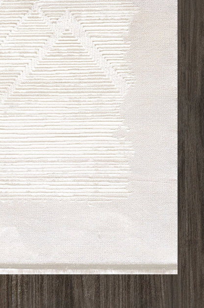 Artemis Halı Murano 06431F Krem Bej – Baklava Çizgili Modern Halı