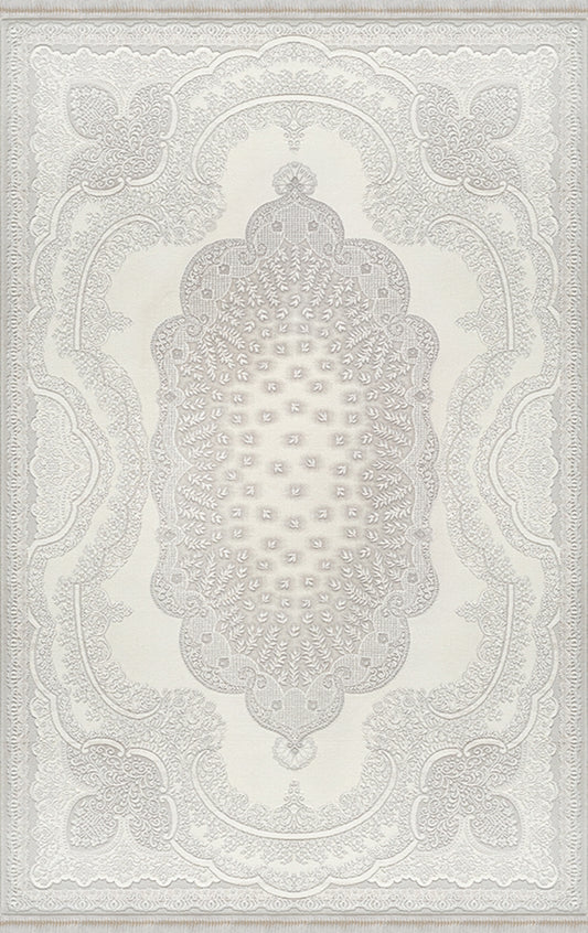 Merinos Halı Rodin 19777 063 Krem – Madalyonlu Klasik Halı