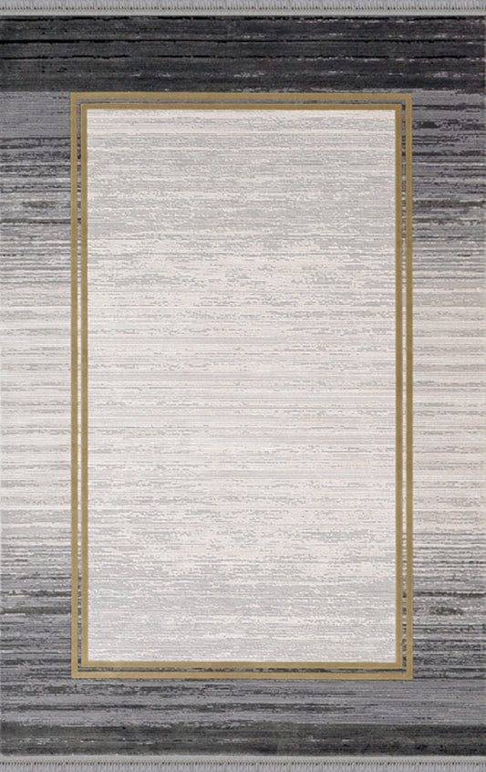 Merinos Halı Rodin 34675 090 Antrasit Gold – Gold Çerçeveli Halı