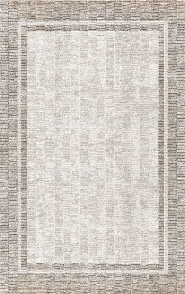 Merinos Halı Country 36201 070 Bej – Çerçeveli Eskitme Halı