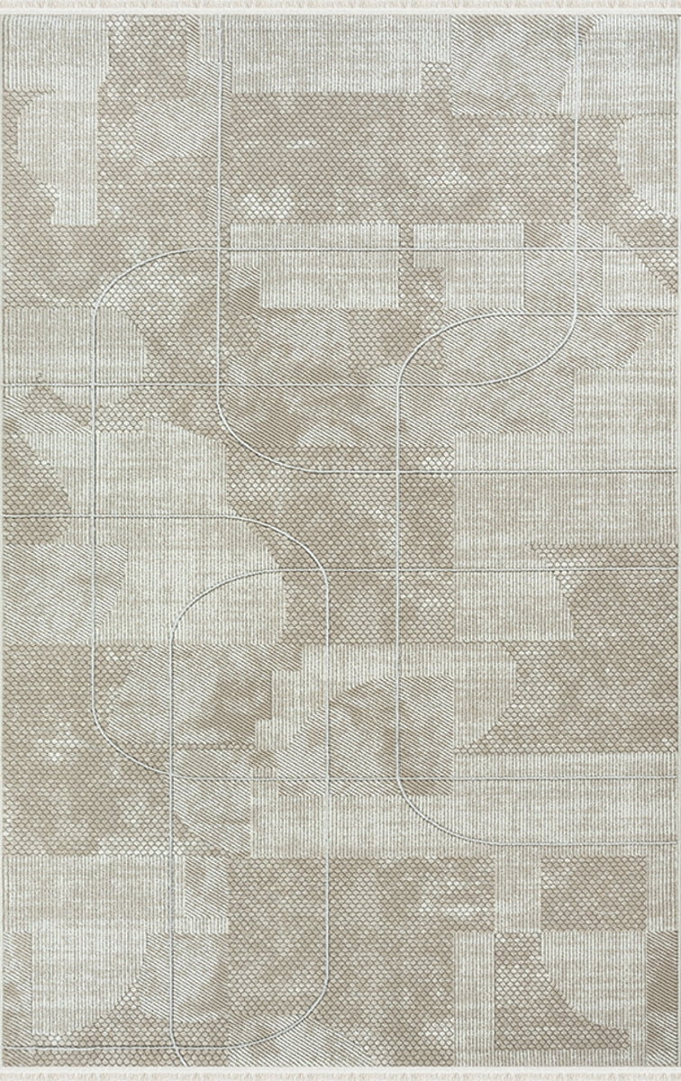 Merinos Halı Ritim 73339 071 Bej – Soyut Geometrik Halı