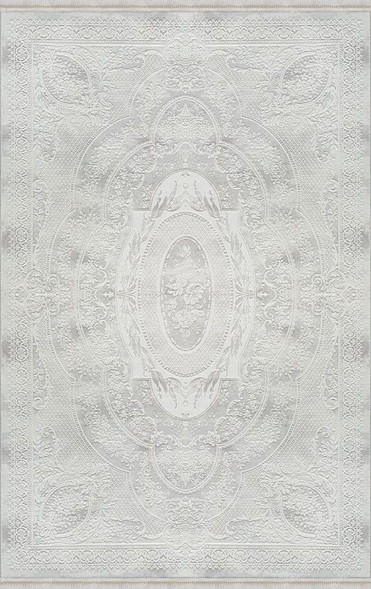 Merinos Halı Rodin 19774 061 Krem – Madalyonlu Klasik Halı
