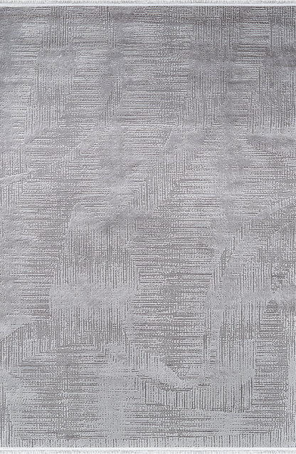 Pierre Cardin NORA UN05B mavi gri tonlu soyut desenli modern salon halısı