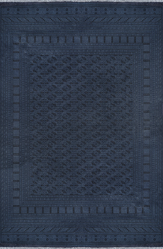 Pierre Cardin RÖLYEF FY04L lacivert zeminli geometrik kabartma desenli halı