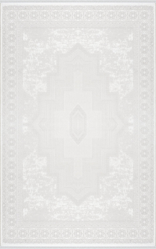 Merinos Halı Premium 69805 060 Krem – Madalyonlu Klasik Halı