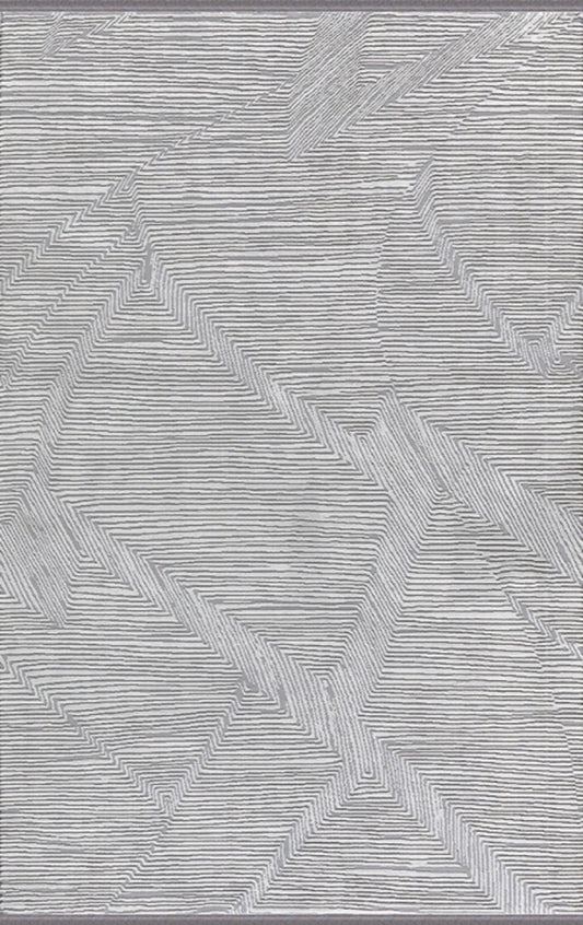 Merinos Halı Recycle 38446 096 Gri – Soyut Çizgili Halı
