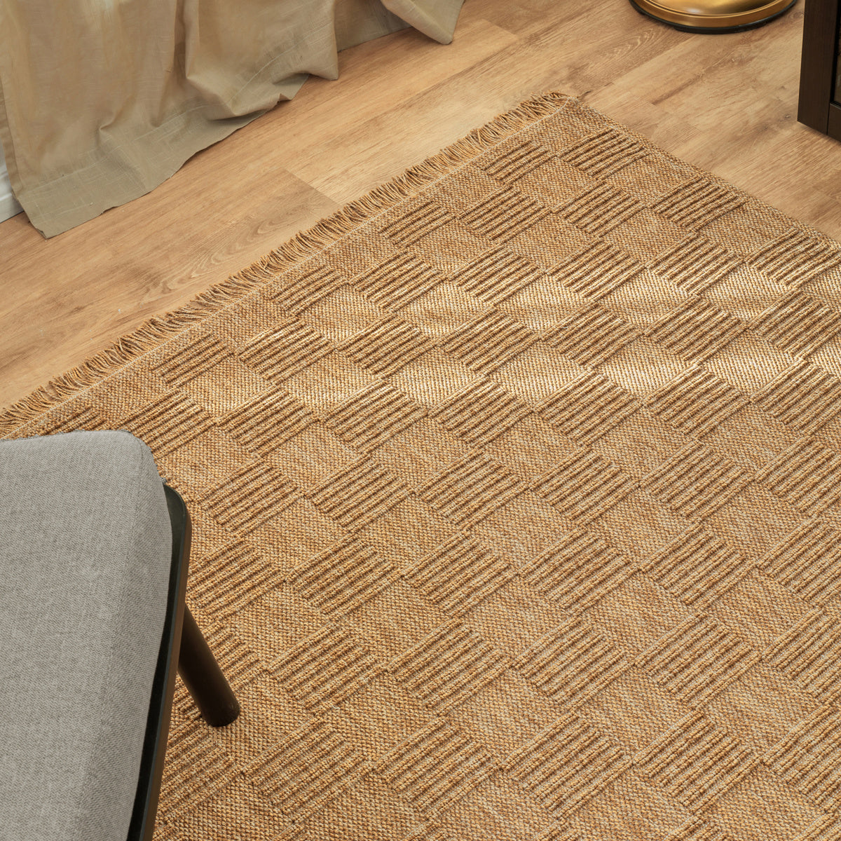 Kaşmir Halı Kilim/Jüt Side V2 Yıkanabilir Halı
