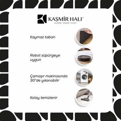 Kaşmir Halı Sare Dijital Baskı Oval Amy P – görsel 5