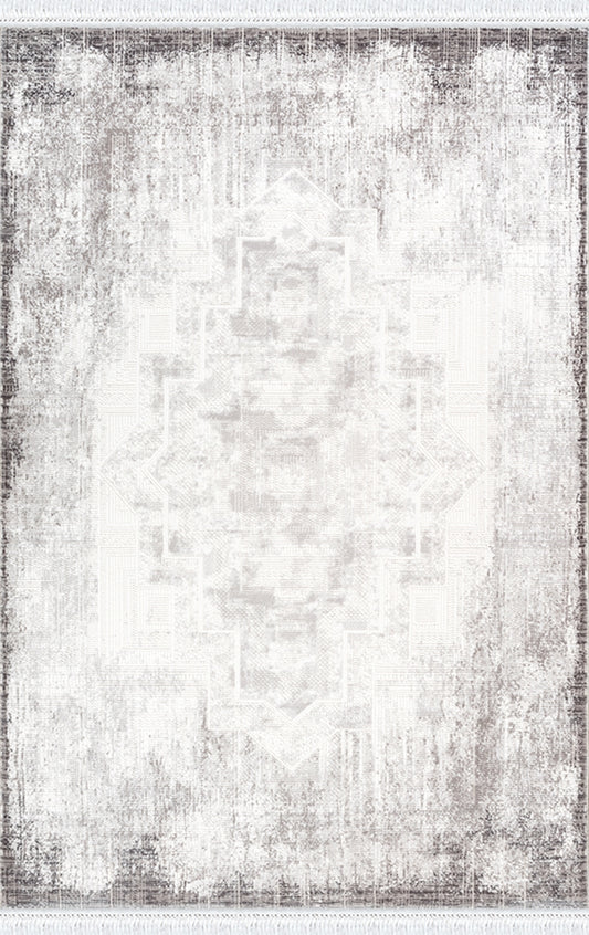 Merinos Halı Elegance 74429 096 Krem Antrasit – Vintage Eskitme Halı
