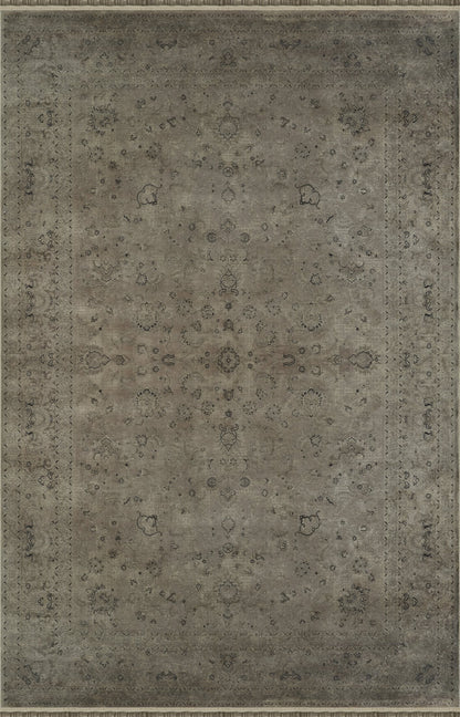 Royal Halı Prime IY02Y vizon ve gri zeminli soluk overdye klasik çiçek desenli halı