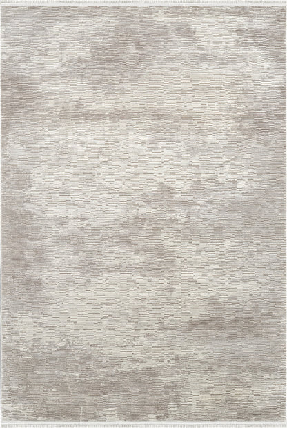 Royal Halı Luce ZL07A bej ve gri zeminli ince çizgili dokulu sade modern halı
