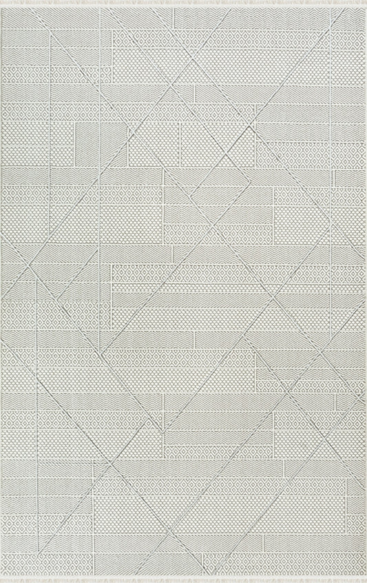 Merinos Halı Ritim 73338 060 Krem – Çizgi Geometrik Halı