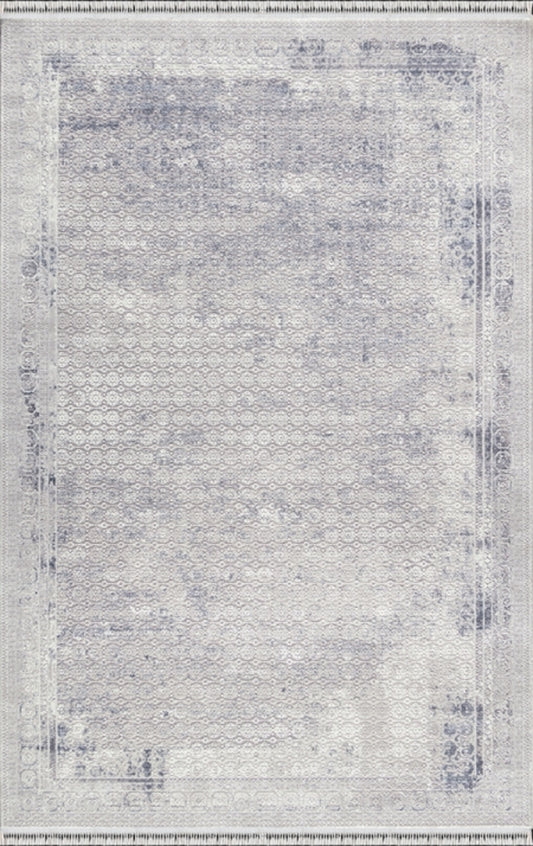Merinos Halı Rodin 60893 030 Gri Mavi – Eskitme Bordürlü Halı