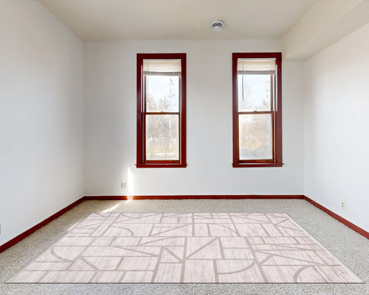 Artemis Halı Davina 09752A halı bordo pencereli odada