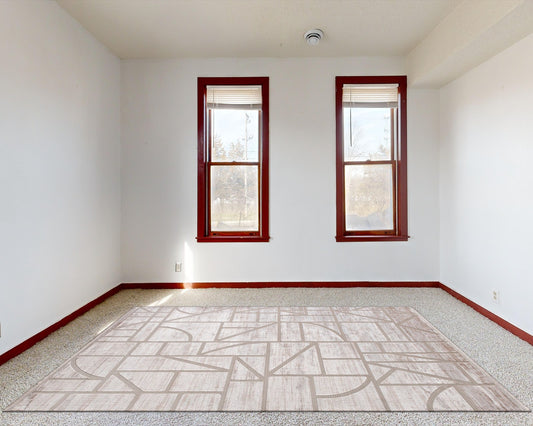 Artemis Halı Davina 09752B halı bordo pencereli odada