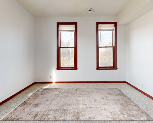 Artemis Halı Davina 09781B halı bordo pencereli odada