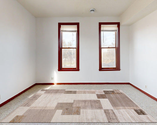 Artemis Halı Davina 09789B halı bordo pencereli odada