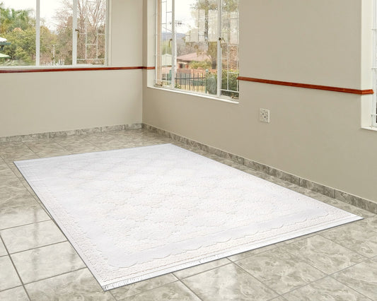 Artemis Halı Vanessa 06151C halı mermer zeminli odada