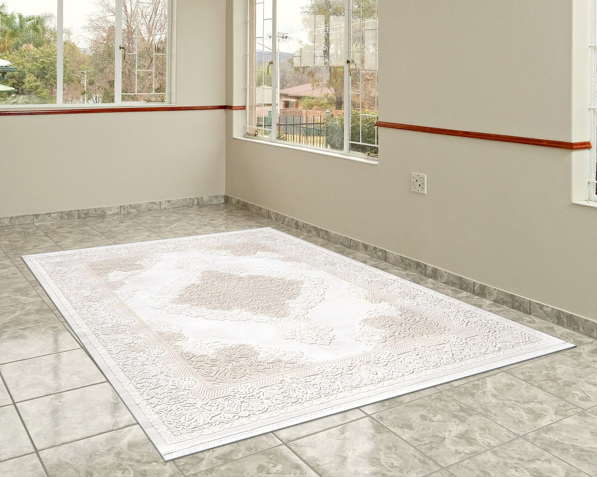 Artemis Halı Vanessa 06152B halı mermer zeminli odada