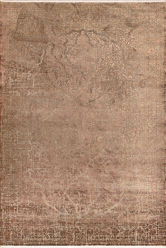 Artemis Halı Hermes Color B100KA Kahve – Eskitme Klasik Madalyonlu Halı