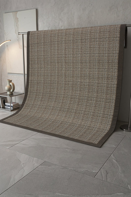 Apex Halı Bordürlü Sisal Premium 1822 SP Kahve Krem Kesme