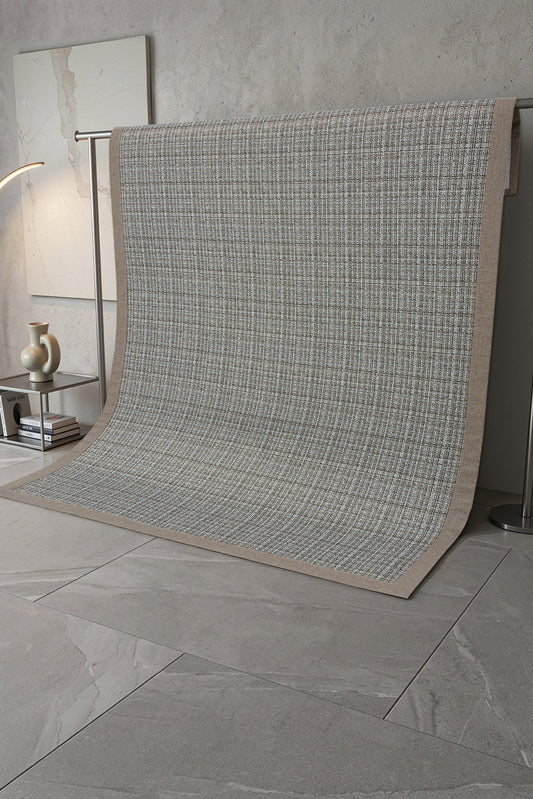 Apex Halı Bordürlü Sisal Premium 1825 SP Aqua kahve Kesme