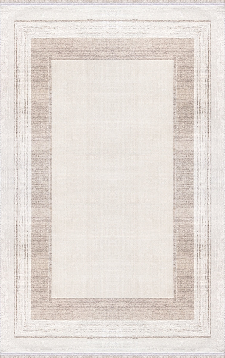 Merinos Halı Lion 62744 070 Krem Bej – Çerçeveli Sade Halı