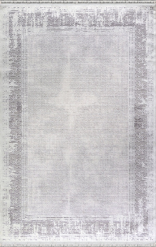 Merinos Halı Rodin 60894 096 Krem Gri – Eskitme Çerçeveli Halı