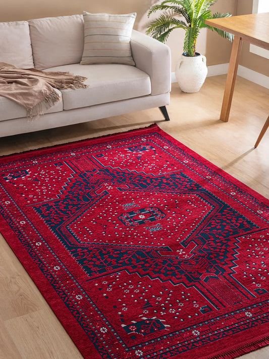 Tuğra Halı Semerkand SN02 Kırmızı Salon Halısı - Efta Halı