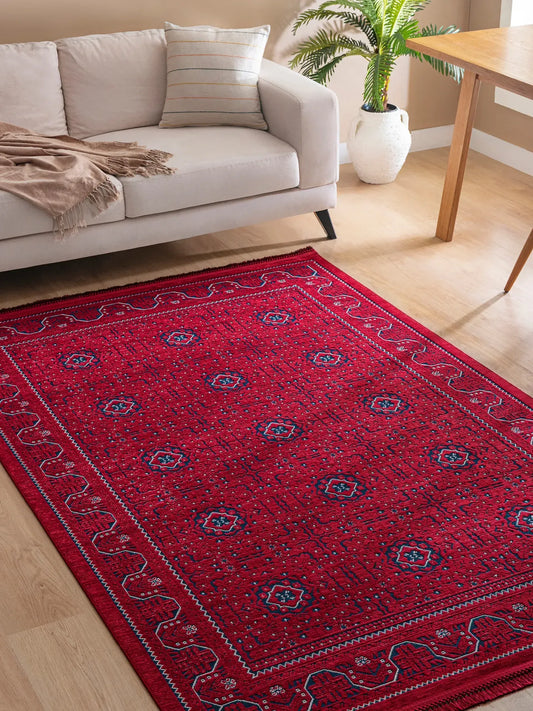 Tuğra Halı Semerkand SN04 Kırmızı Salon Halısı - Efta Halı