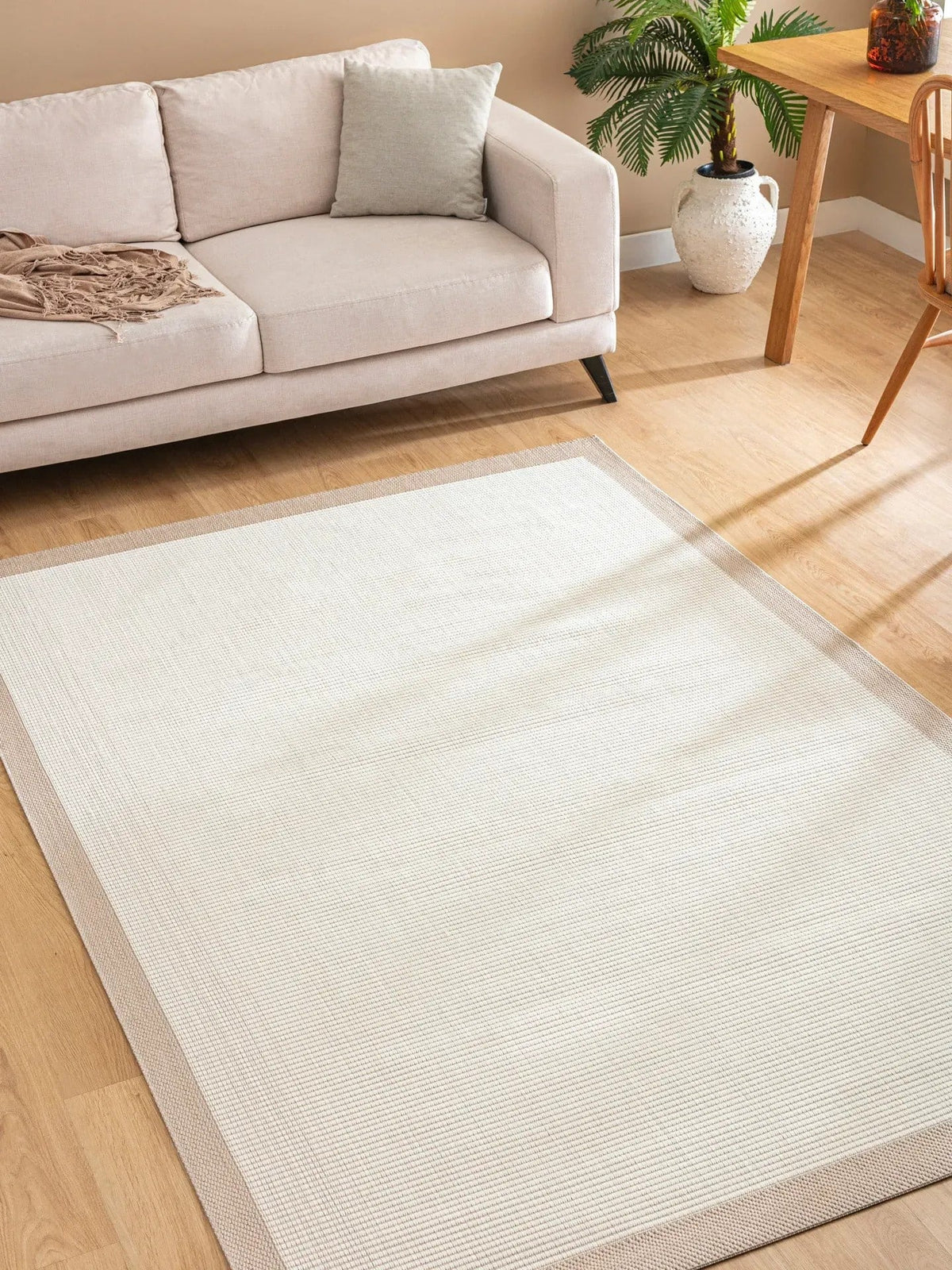 Efta Sisal-5 Vizon Bordür | Kaymaz Tabanlı Yıkanabilir Leke Tutmaz Halı