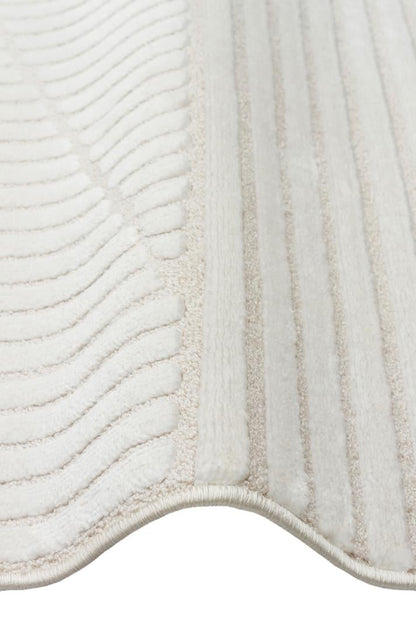 ADEL ADL 01 Krem halı - Polyester ve Polipropilen malzemeden üretilmiş
