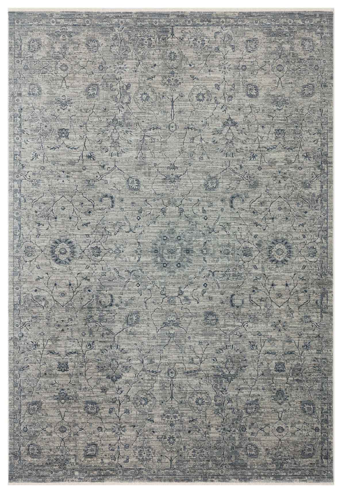 Eko Halı AJMER JM 01 Mavi Özel Yumuşak Tuşeli Tonsürton Vintage Makine Halısı
