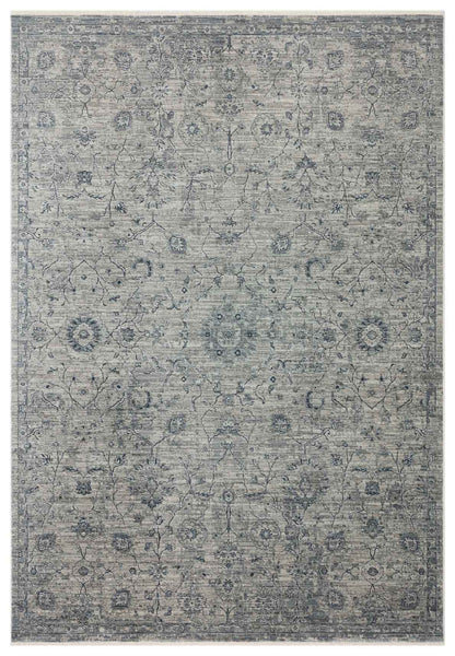 Eko Halı AJMER JM 01 Mavi Özel Yumuşak Tuşeli Tonsürton Vintage Makine Halısı