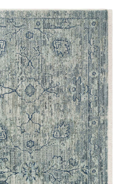 AJMER JM 01 Mavi halı - Polyester malzemeden üretilmiş