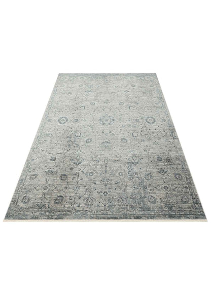 AJMER JM 01 Mavi halı - Polyester malzemeden üretilmiş (görünüm 6)