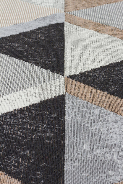 ARYA AR 10 Bej Siyah halı - 80x300, 80x150, 120x180, 160x230 ölçü seçenekleri