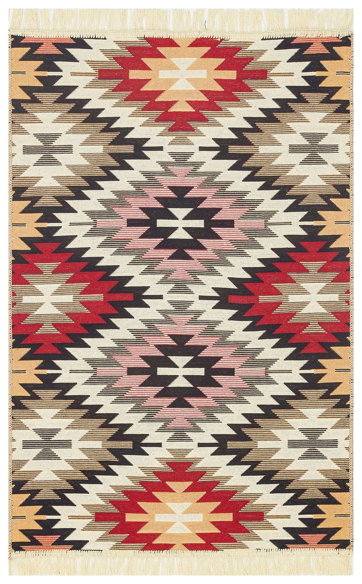 Eko Halı ARYA AR 33 Kırmızı Yıkanabilir Çift Taraflı Modern Desenli Dokuma Kilim