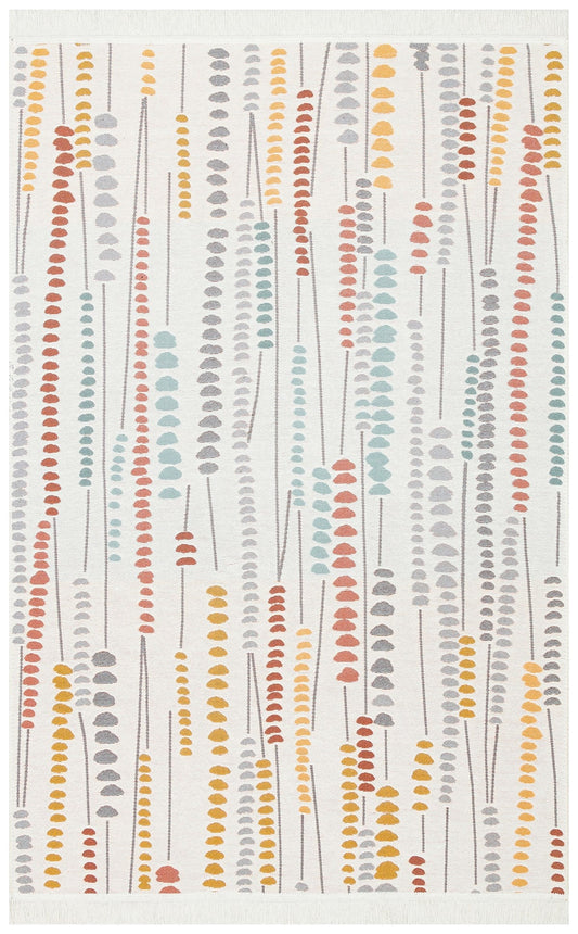 Eko Halı ARYA AR 34 Çok Renkli Yıkanabilir Çift Taraflı Modern Desenli Dokuma Kilim