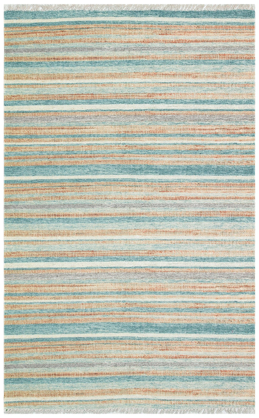 Eko Halı ASOS AS 04 Mavi Jüt Hasır Görünümlü Hav Toz Vermez Çift Taraflı Yıkanabilir Kilim