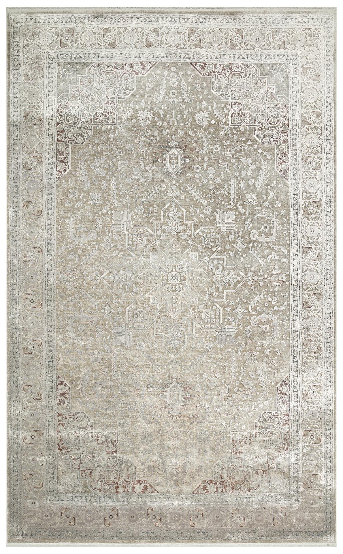 Eko Halı BABIL BBL 02 Gri Yumuşak Dokulu Vintage Esintilere Sahip Over-dyed Sık Dokuma Salon Halısı