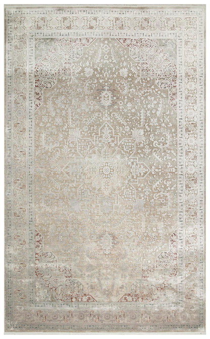 Eko Halı BABIL BBL 02 Gri Yumuşak Dokulu Vintage Esintilere Sahip Over-dyed Sık Dokuma Salon Halısı