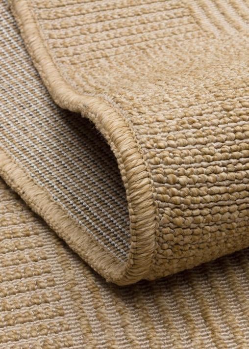 BALI JUTE BLJ 01 Bej halı - Overlok kenar bitimli